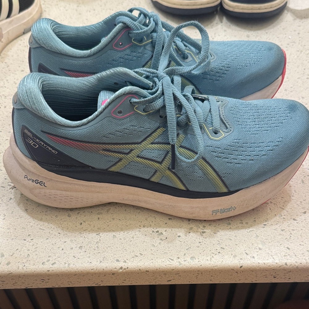 ASICS Women's Teal and Pink Athletic Shoes